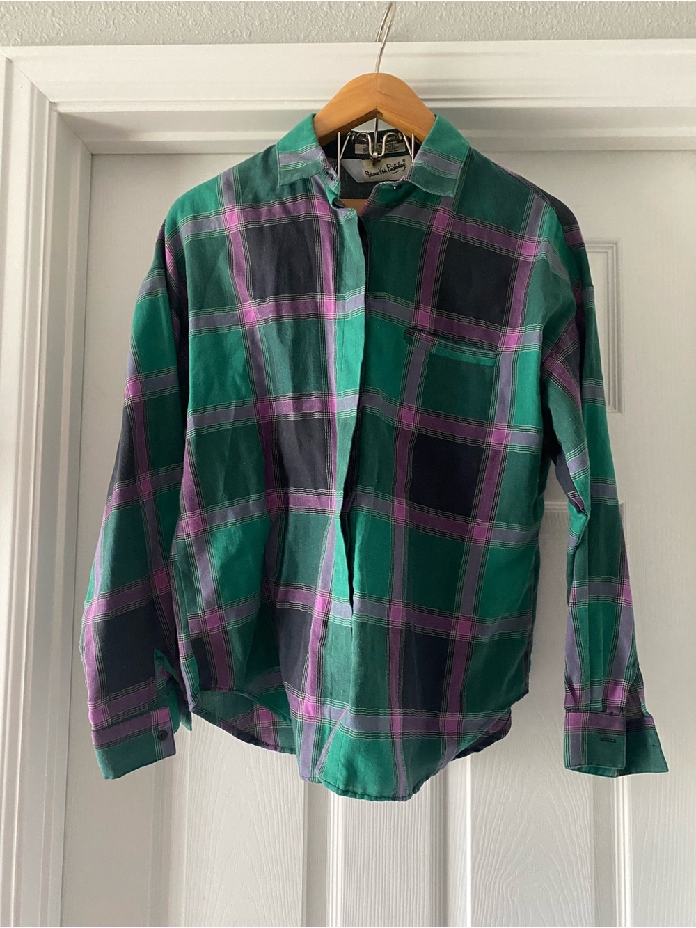 Vintage Diane Von Furstenberg Windowpane Plaid Top